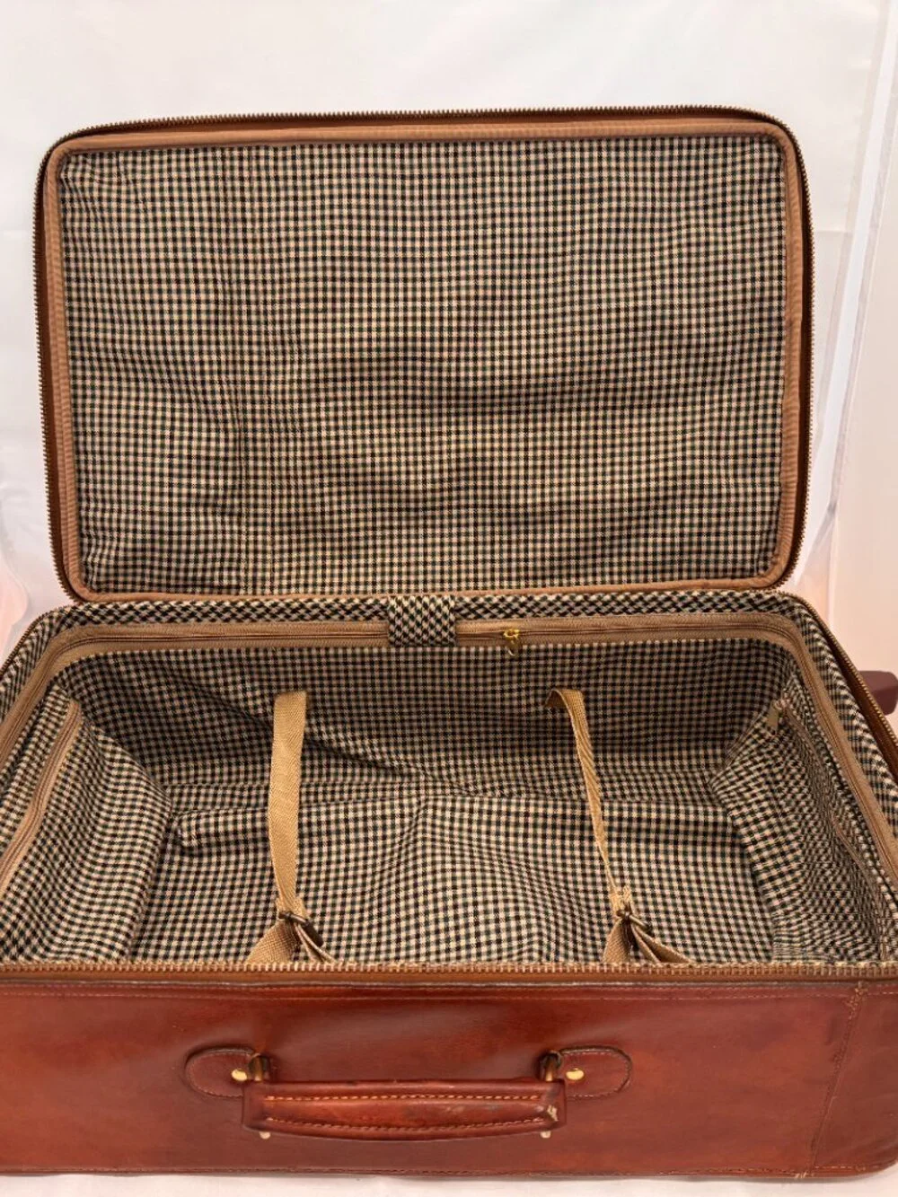 Ghurka No. 51 Traveler Vintage Leather Wheeled Suitcase